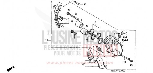 VORDERRAD-BREMSSATTEL (L.) (CBF600S6,8/SA6/N6,8/NA6) CBF600N6 de 2006